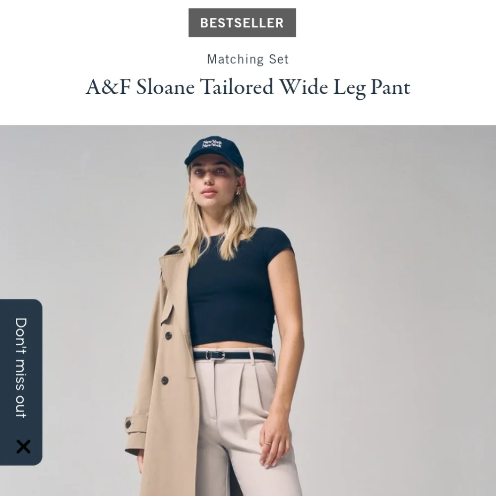 A&F Sloane Wide Leg Trousers - Picture 2 of 7